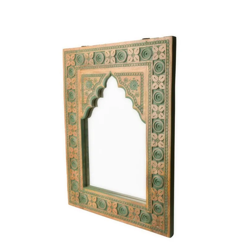 Aryza Premium Mango Wood Wall Mirror media 5