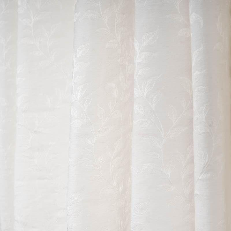 Noor Jacquard Single Curtain (White) media 4