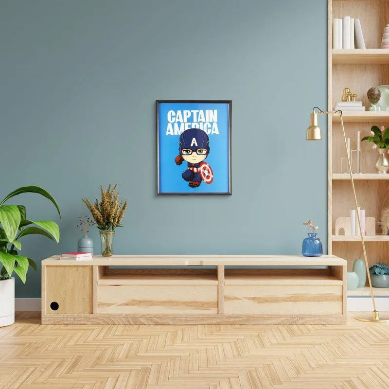 Animated Captain America Wooden Wall Art media 1