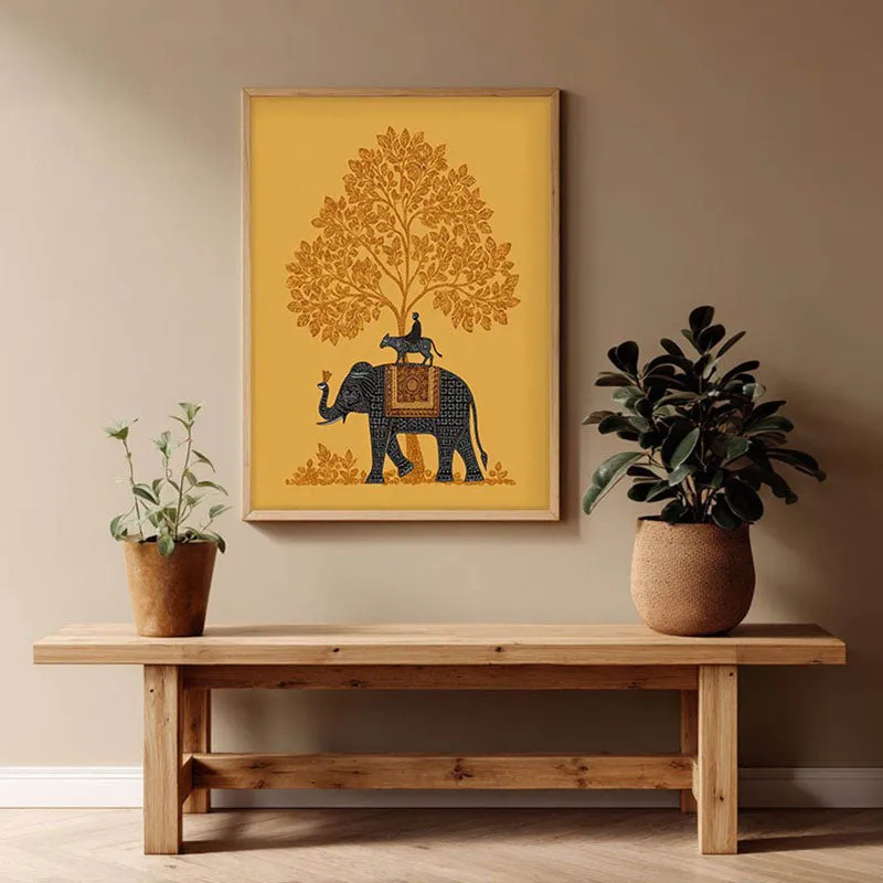 Vanraj Canvas Wall Painting With Brown Frame media 1