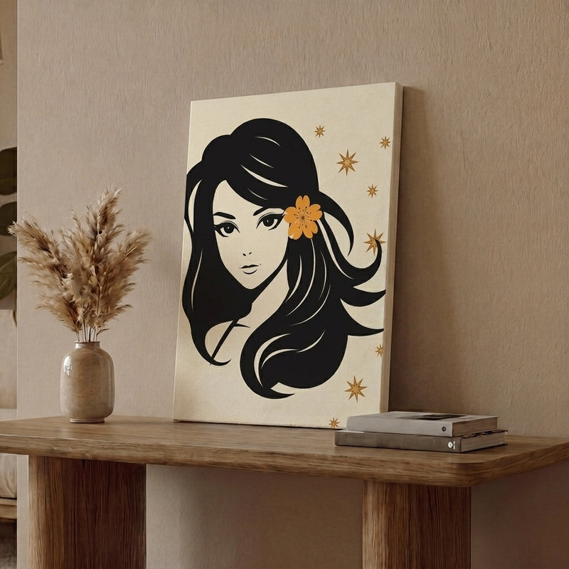 Mystic Petal Cotton Canvas Wall Painting