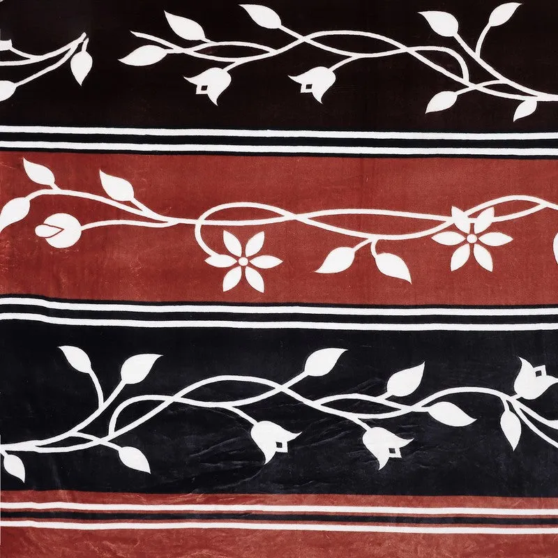 Monte Carlo Ocean Blossom Blanket (Black,Brown) - 550 GSM media 6
