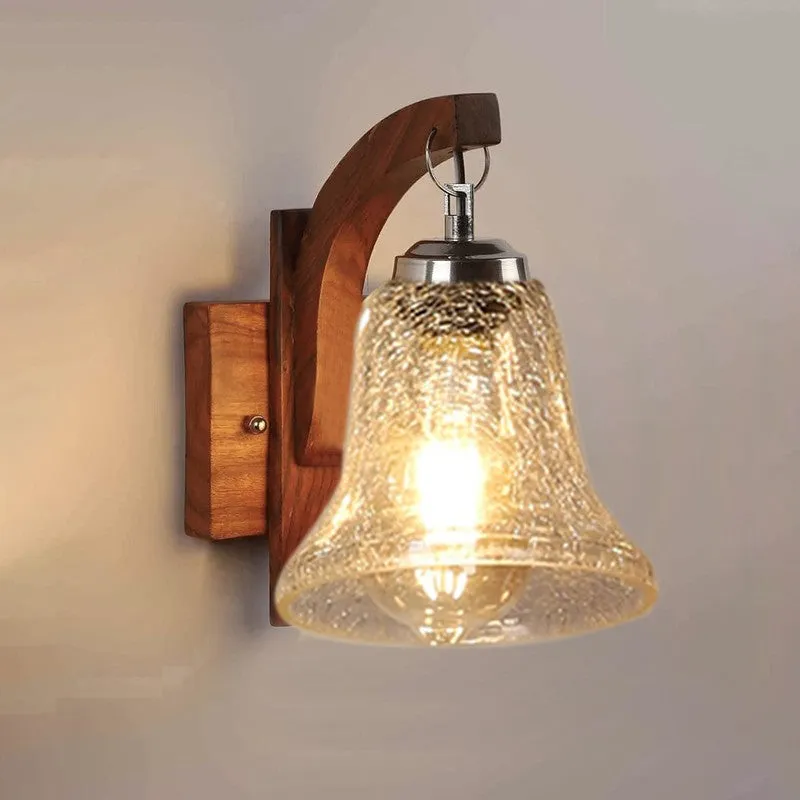Crystal Lattice Wide Bell Glass Wall Lamp media 6