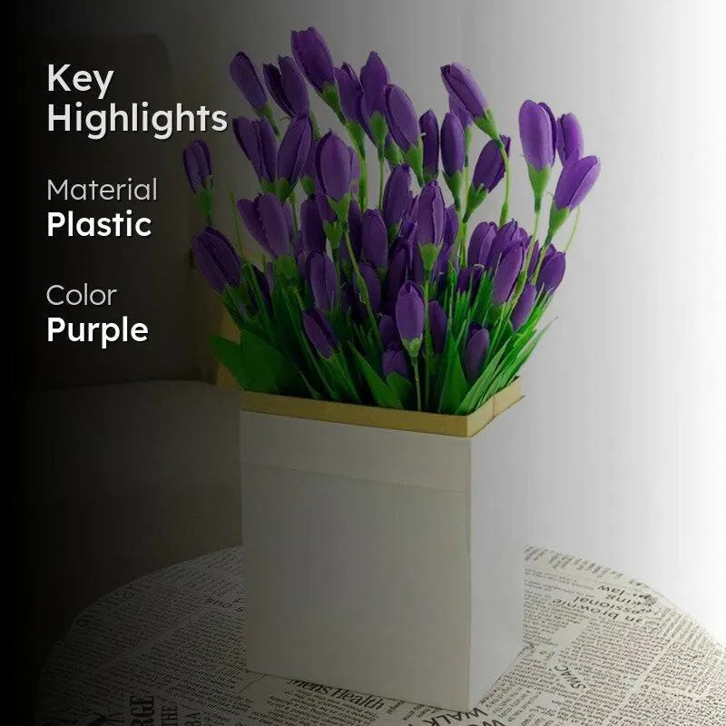 Vibrant Faux Flowers (Purple) Long-Lasting Beauty media 2