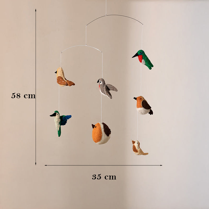 Fig Living Felt Ornaments - Hanging Mobile (Birds) media 11