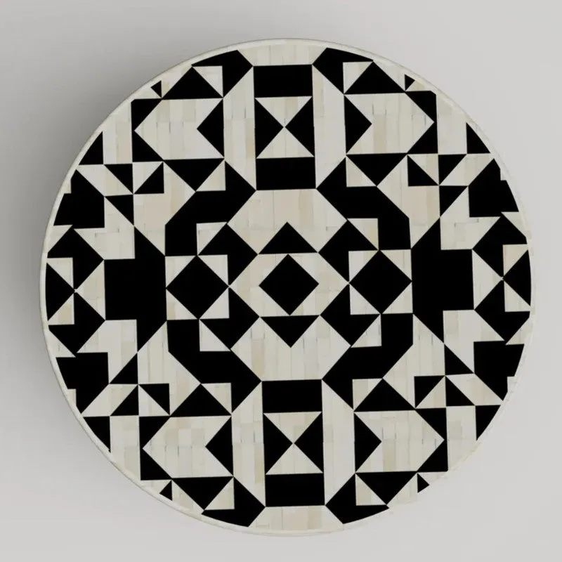 Zenia Bone Inlay Center Table - Black media 3
