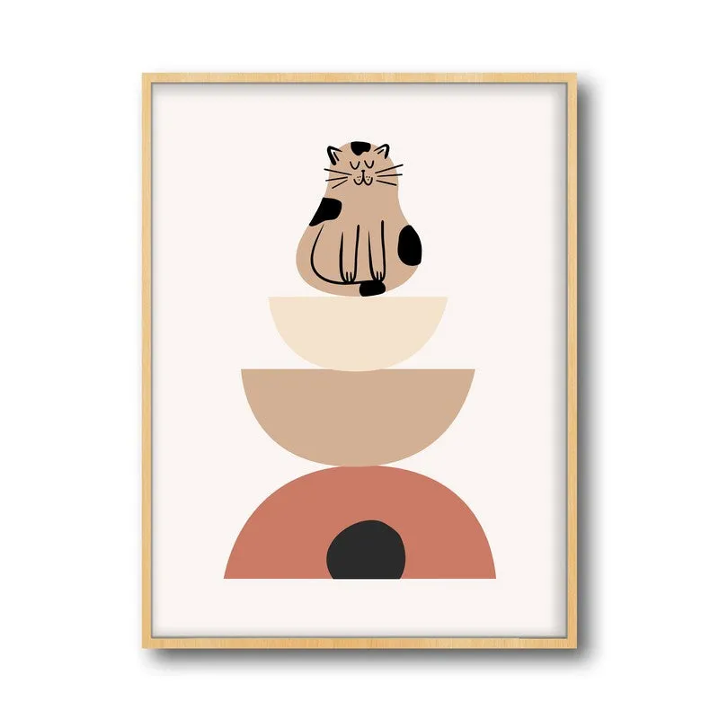Whiskers Archival Canvas Wall Art - Natural Brown Frame media 5