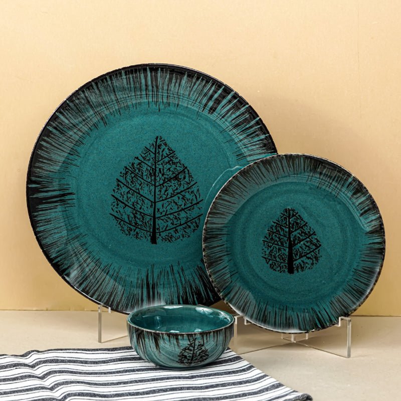 Tree Motif Ceramic Dinner Set - 18 Piece Set media 4