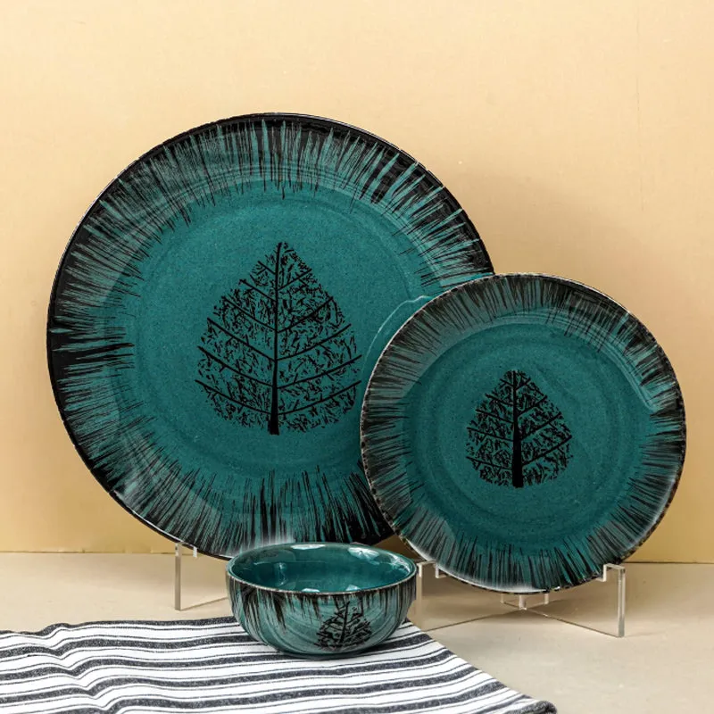 Tree Motif Ceramic Dinner Set - 18 Piece Set media 4