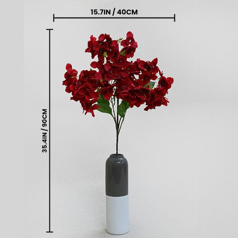 Faux Everlasting Daffodil Flower Stick - Maroon media 5