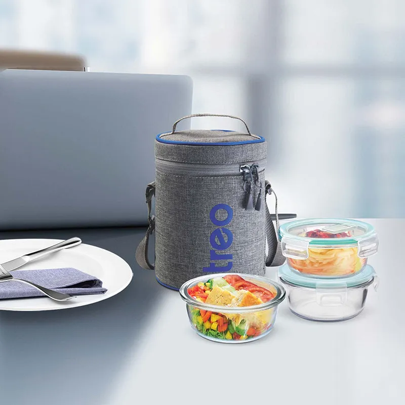 Milton Oasis Borosilicate Lunch Box With Bag (400 mL) - Three Piece Set media 4