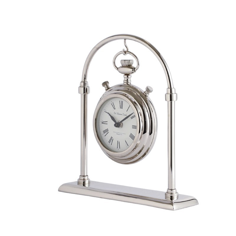 Royal Arch Hanging Table Clock - Silver media 4