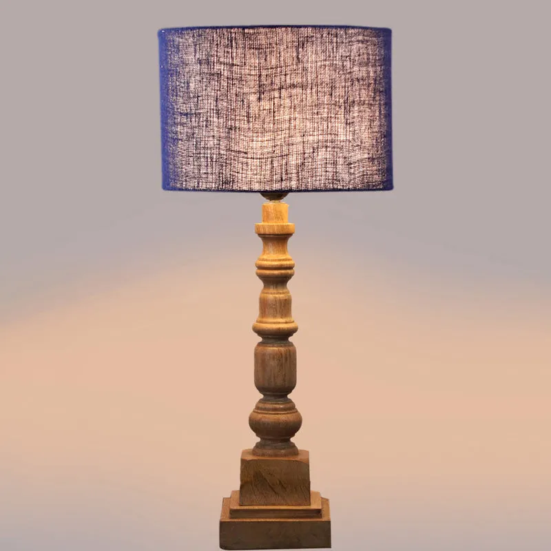 Sienna I Arbor Wooden Table Lamp - Blue,Brown media 4