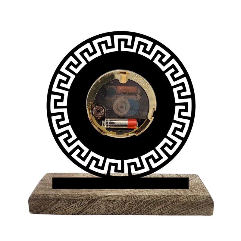 Greek Key Analog Table Clock media 3