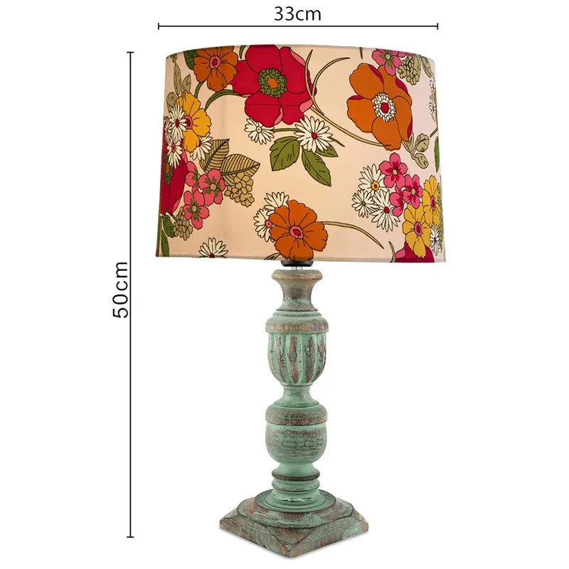 PetalDrape Wooden Table Lamp media 8