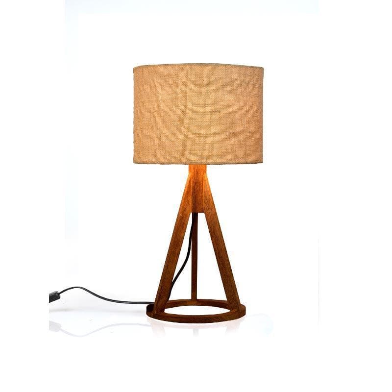 Classy With Twist Fabric Table Lamp - White,Brown media 4