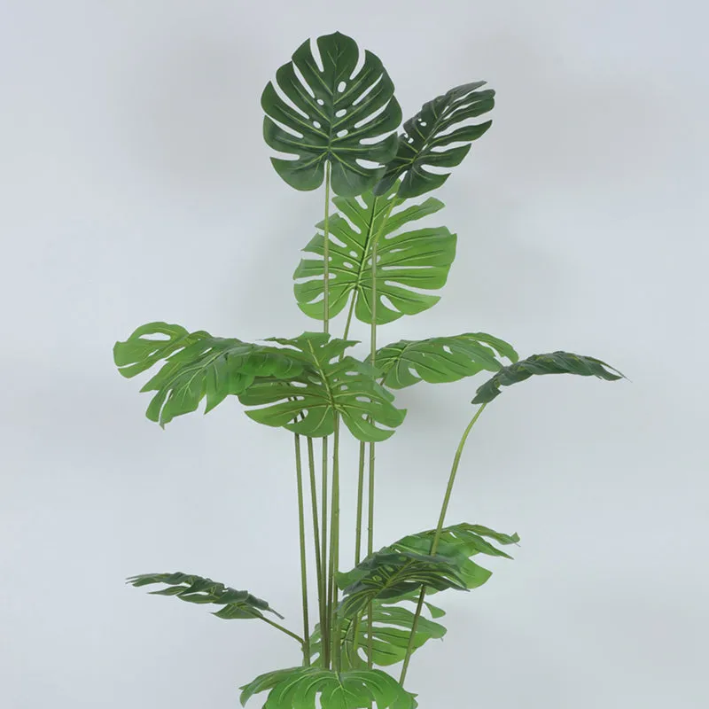 Striga Artificial Monstera  With Black Plastic Pot - 6 Feet media 5