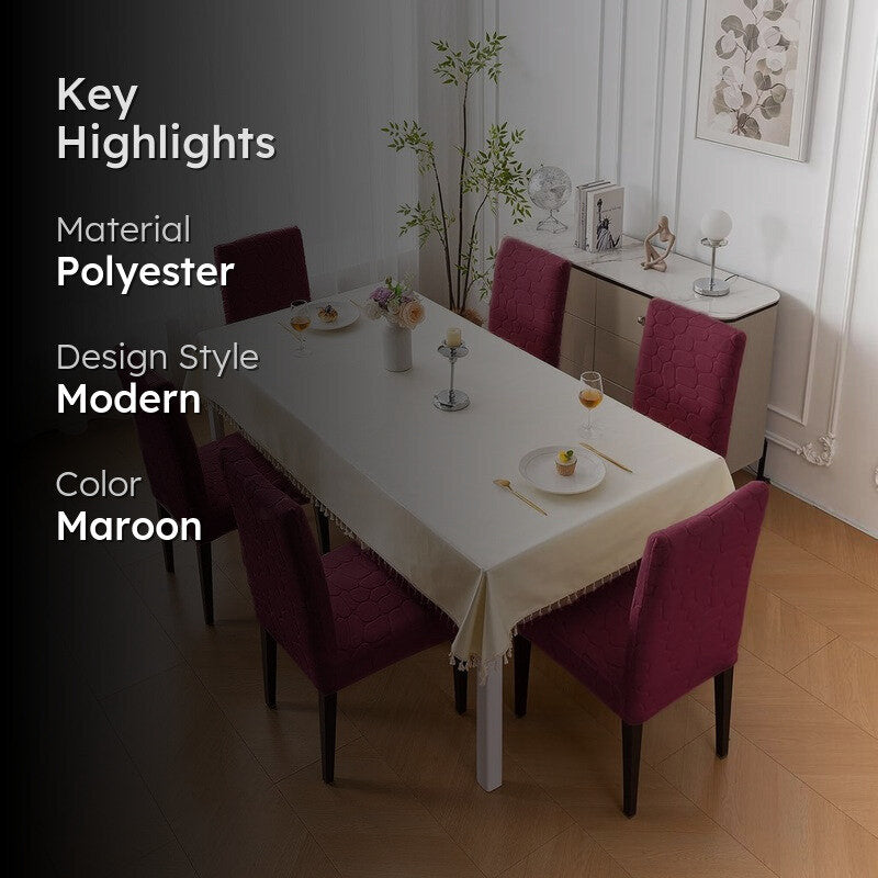 Elvra Classic Chair Cover-Maroon media 2
