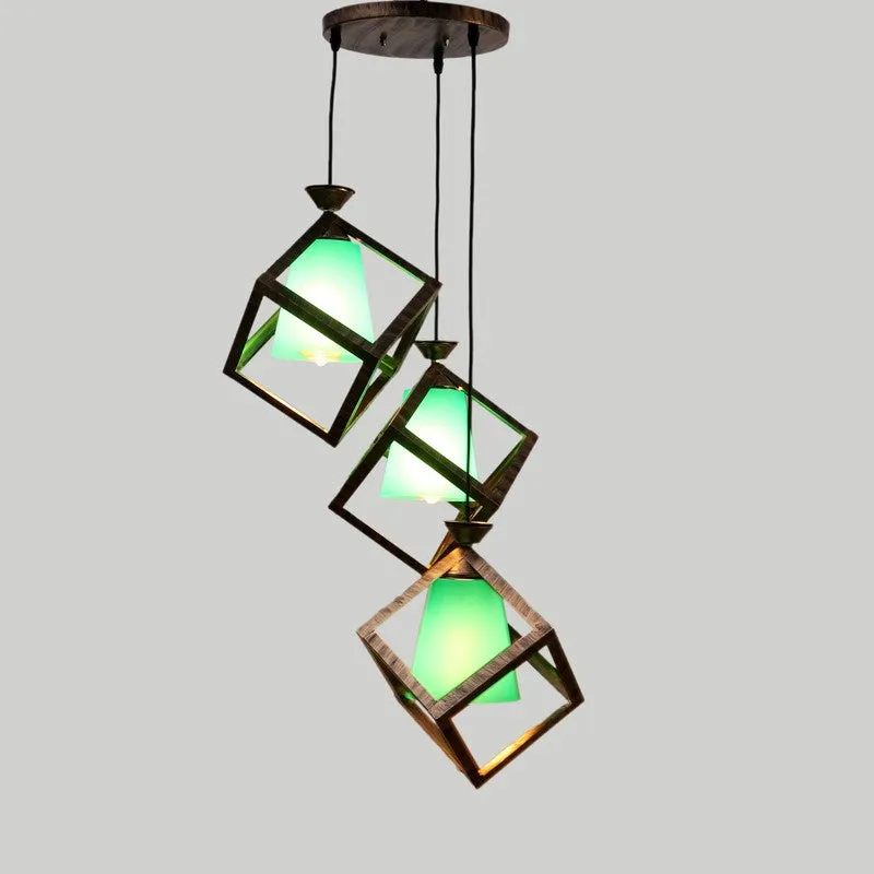 FloraGlow PVC Ceiling Lamp - Green media 4