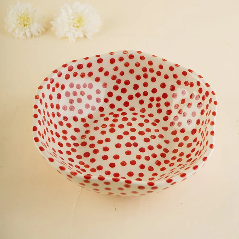 Otello Ceramic Snack Bowl (Red) - 350 mL media 1