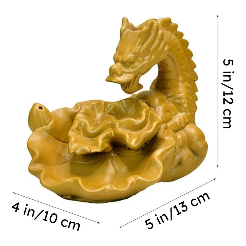 Chinese Dragon Incense Holder With Five Cone media 9