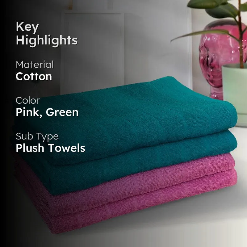 Sarda Bath Towel (Dark Blue & Purple) - Set Of Four media 2