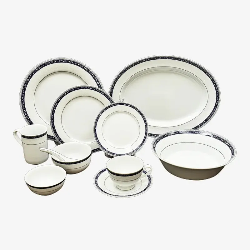 Dinole 24k Gold Brushed Porcelain Dinner Set - 33 Piece Set media 8