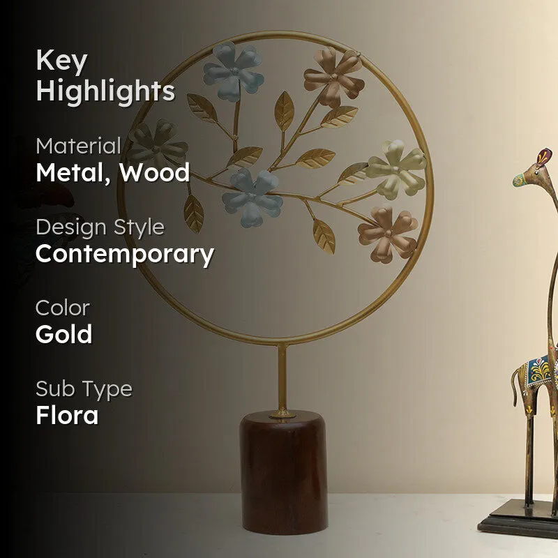Sculpted Serenity Metal & Wood Showpiece media 2