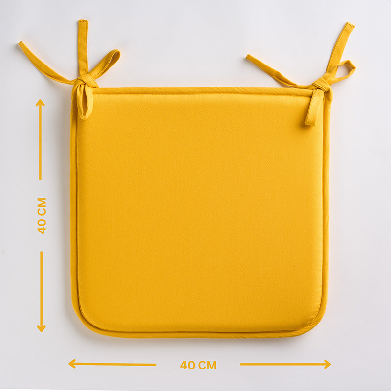 Easesit Foam Cotton Chair Pad (Yellow) - Set Of Eight media 5