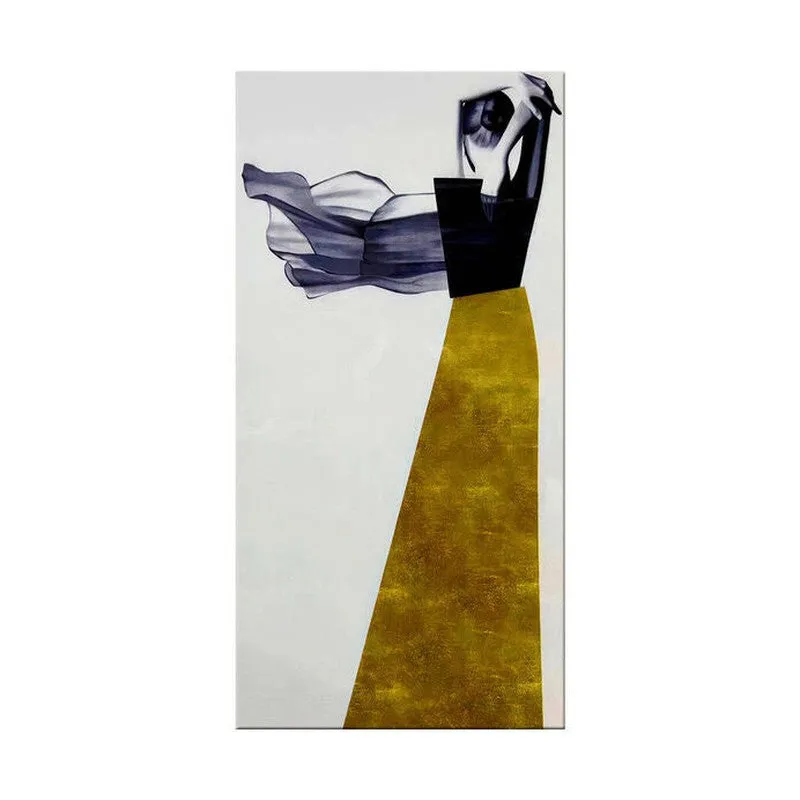 Lonely Woman Abstract Wall Painting media 4