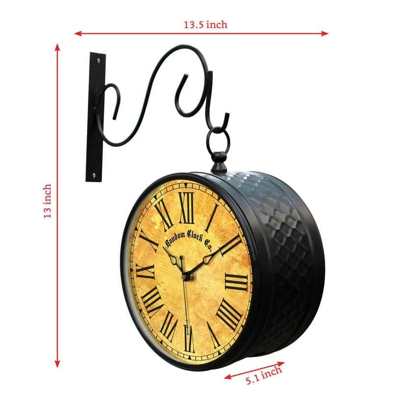 Paulette Double Sided Vintage Station Clock media 6