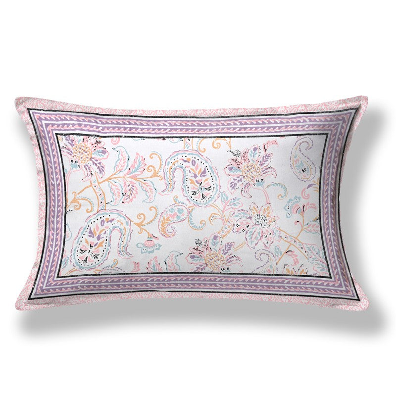 Fabrelle Floral Cotton Bedsheet (Pink & White) - 240 TC media 6