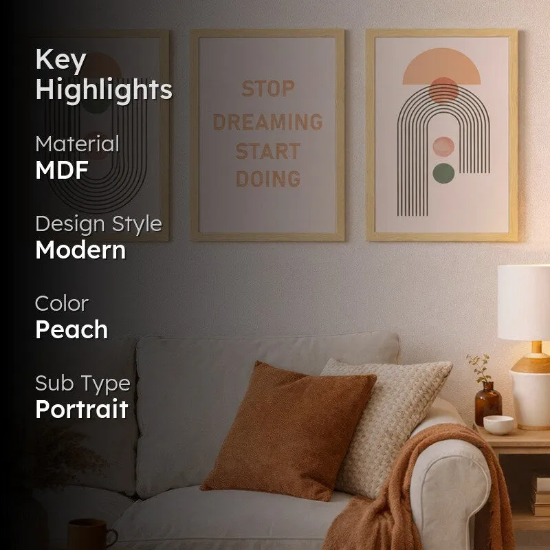 Dream And Do Abstract Wall Art - Set Of Three media 2