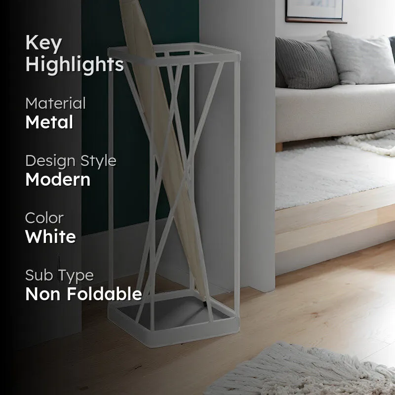 Urban Catch Metal Umbrella Stand - White media 2