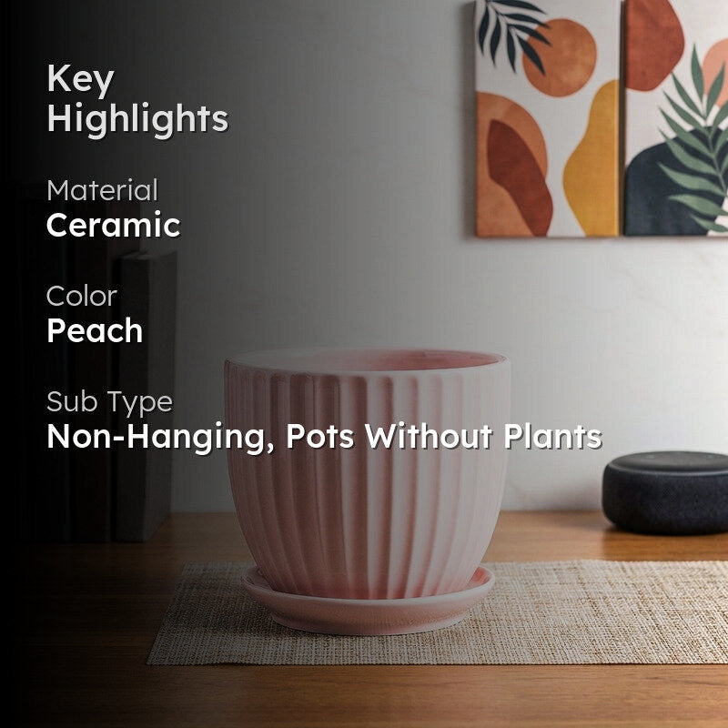 Elise Ceramic Planter - White media 2
