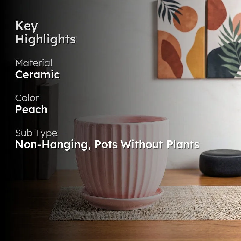 Elise Ceramic Planter - White media 2