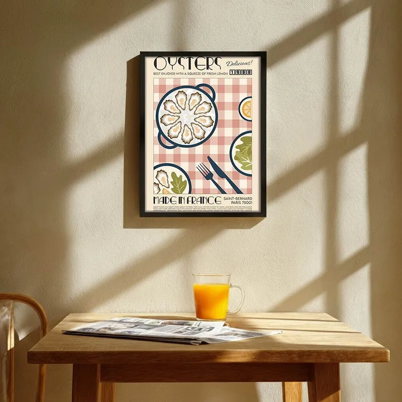 Dine Divine Archival Canvas Wall Art - Black media 1