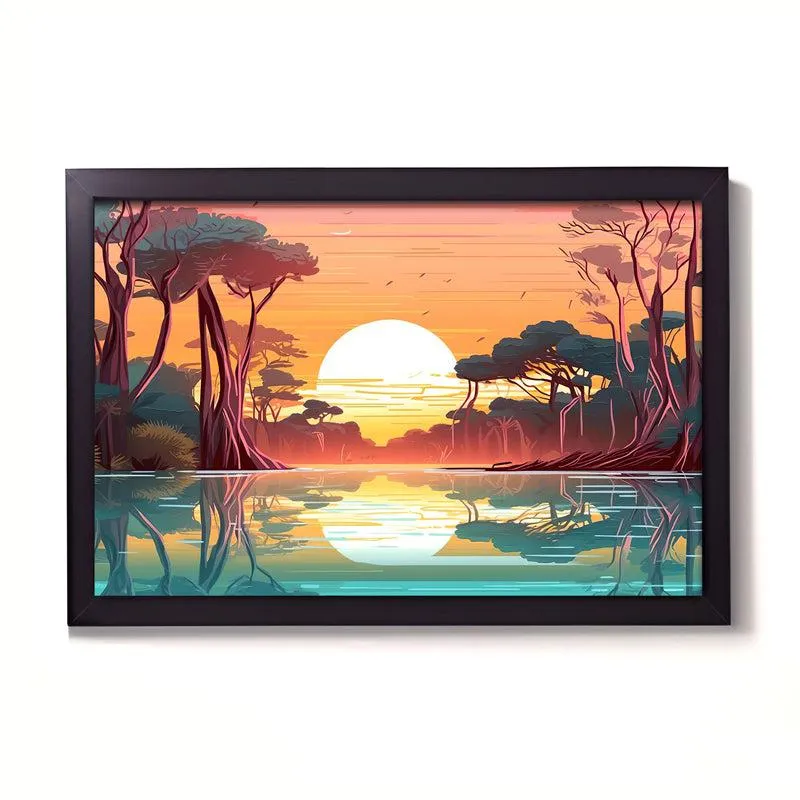 Dusk At Madagascar Wall Painting media 3
