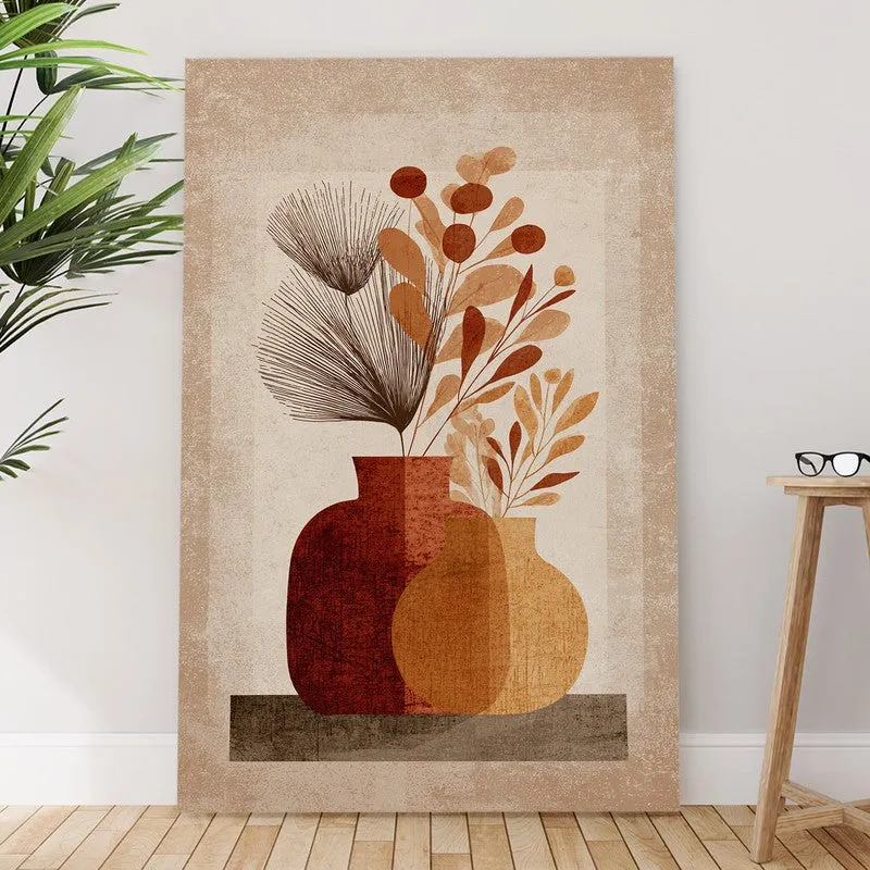Earthy Vase Composition Canvas Wall Art media 6