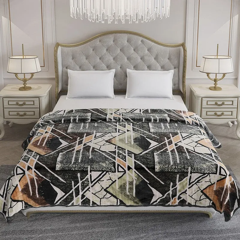 Monte Carlo Mocha Mosaic Blanket - 928 GSM media 1