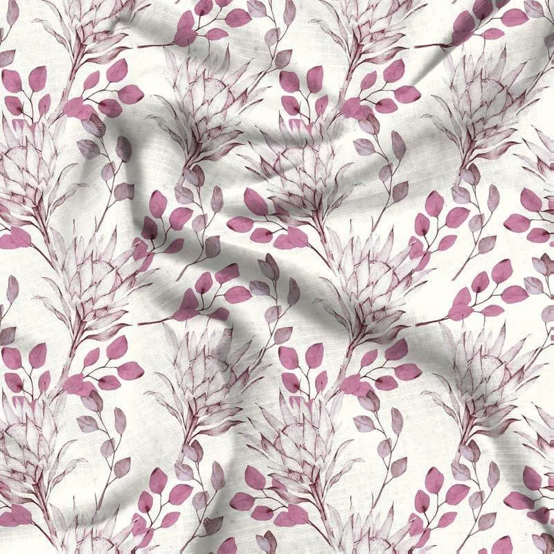 Floral Fantasia Cotton Bedsheet (Pink) - 180 TC media 4