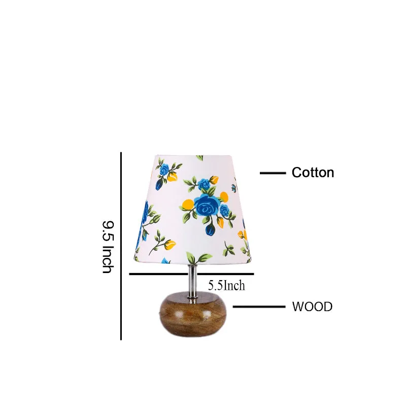 Astrova Blue Fleur Fabric Table Lamp - Multicolor media 5