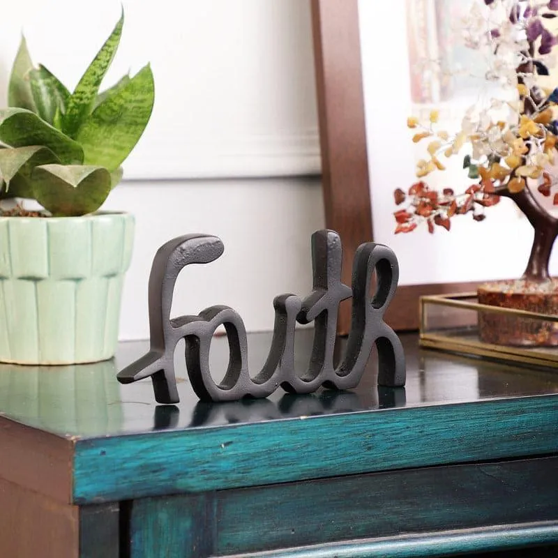 Faith Typography Showpiece - Black media 1