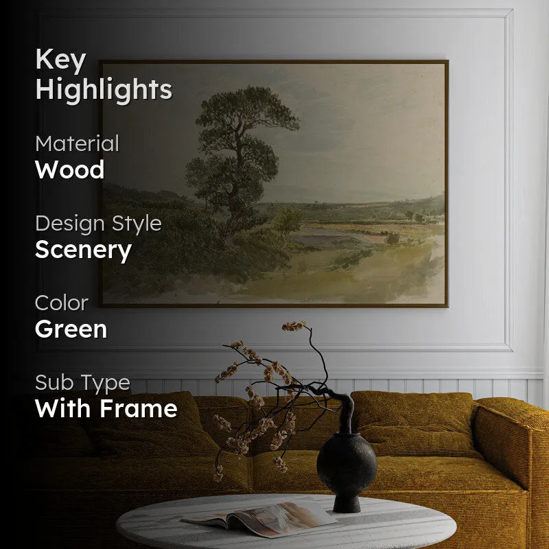 Lone Branches Wood Wall Art With Frame - Black media 2