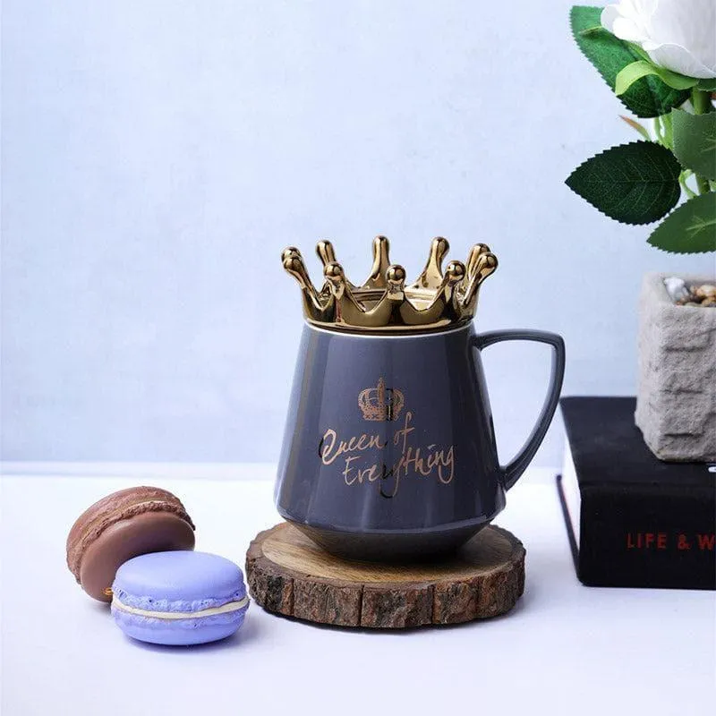 Queen Ceramic Coffee Mug (400 mL) - Blue media 1