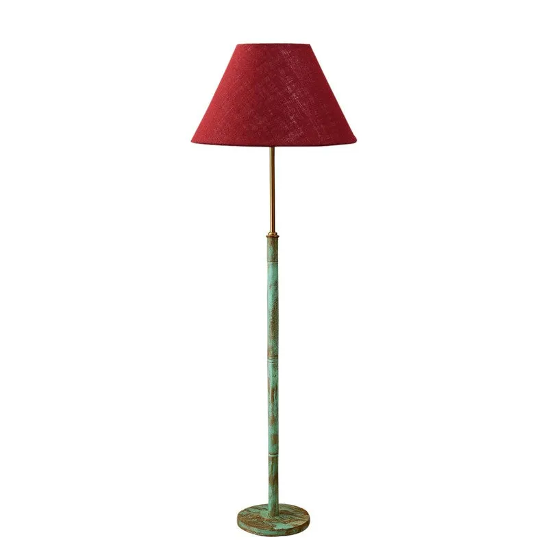Chrome Arc Wooden Floor Lamp - Maroon media 5