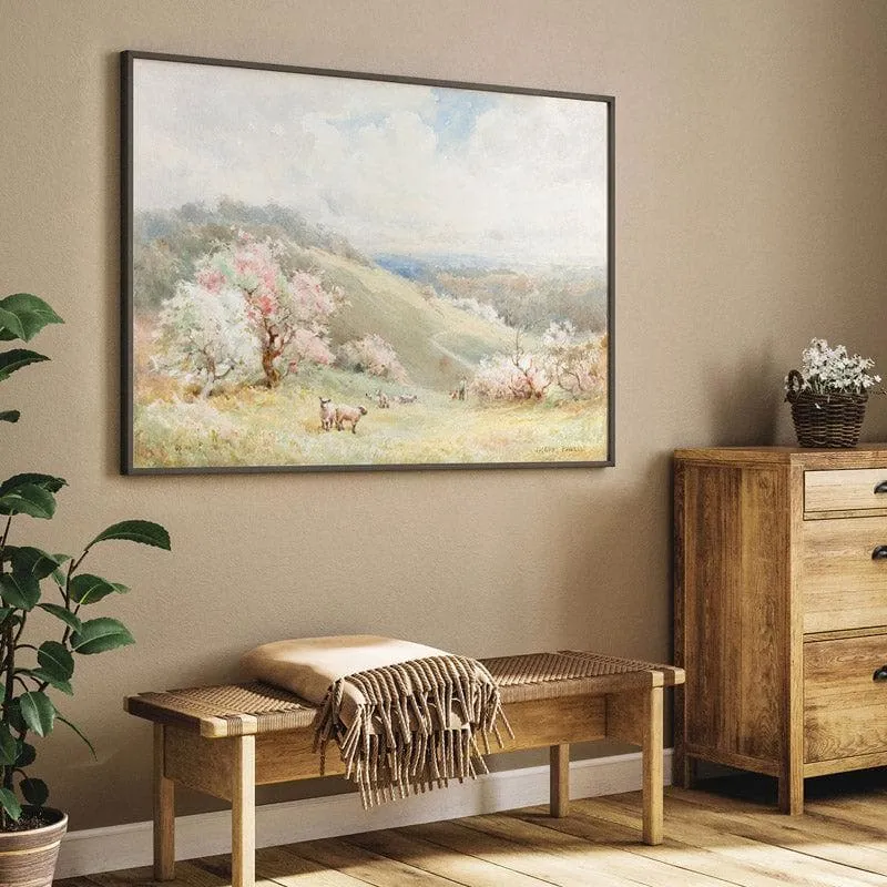 Spring Mist Canvas Wall Painting - Black Frame media 5