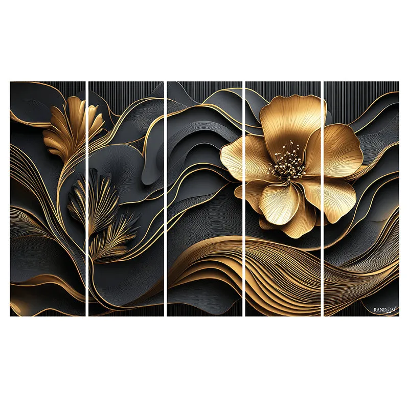 Flora Obsidia I Canvas Wall Art - Set Of Five media 4