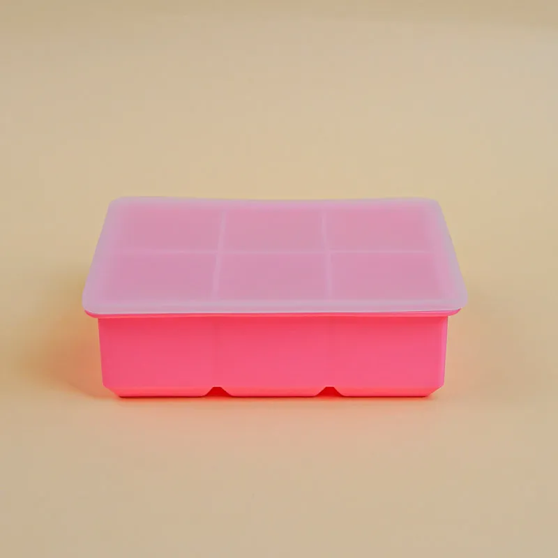 Geometric Silicone 6-Cube Ice Mould - Pink media 4