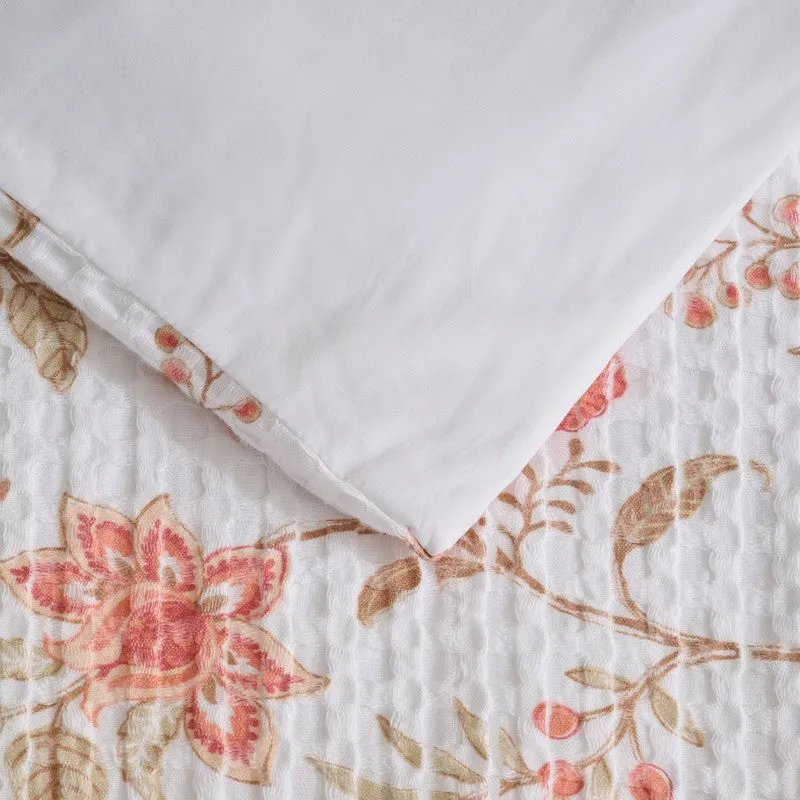 Petal Grace Cotton Comforter (Peach) (230 Gsm) - Three Piece Set media 5